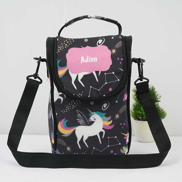 Personalised Unicorns Printed Kids Lunch Bag